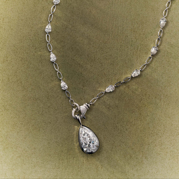 Pear Solitaire Diamond Pendant