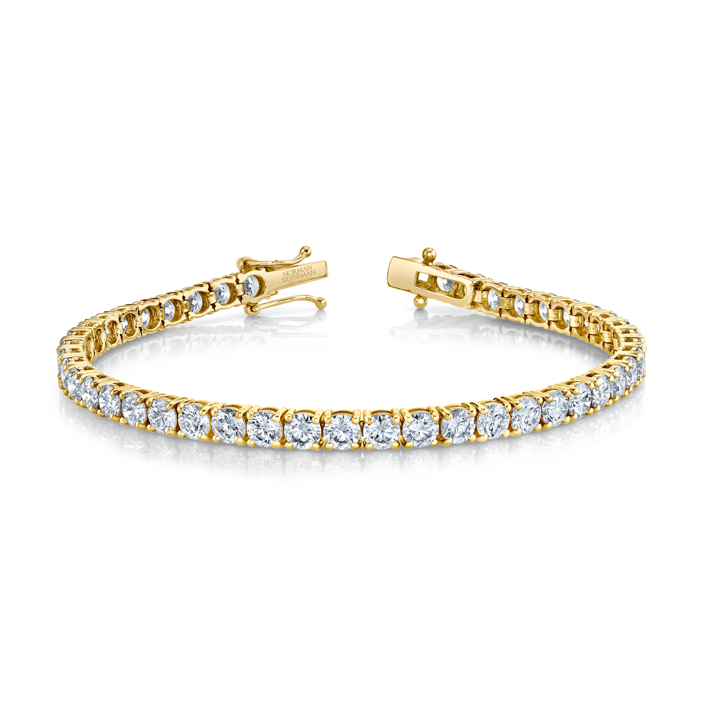 Norman Silverman Signature Tennis Bracelet in White Gold