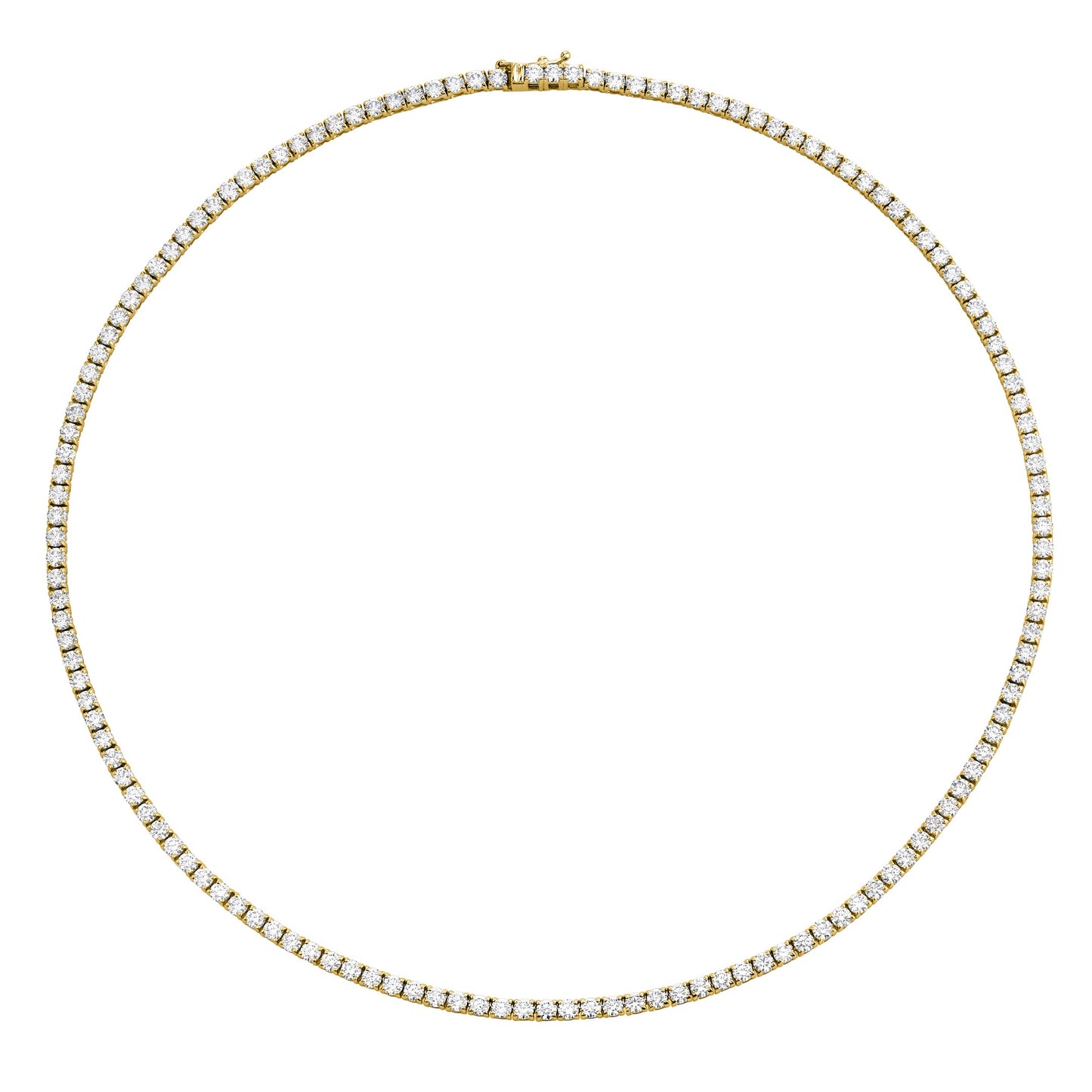 Signature Round Diamond Tennis Necklace