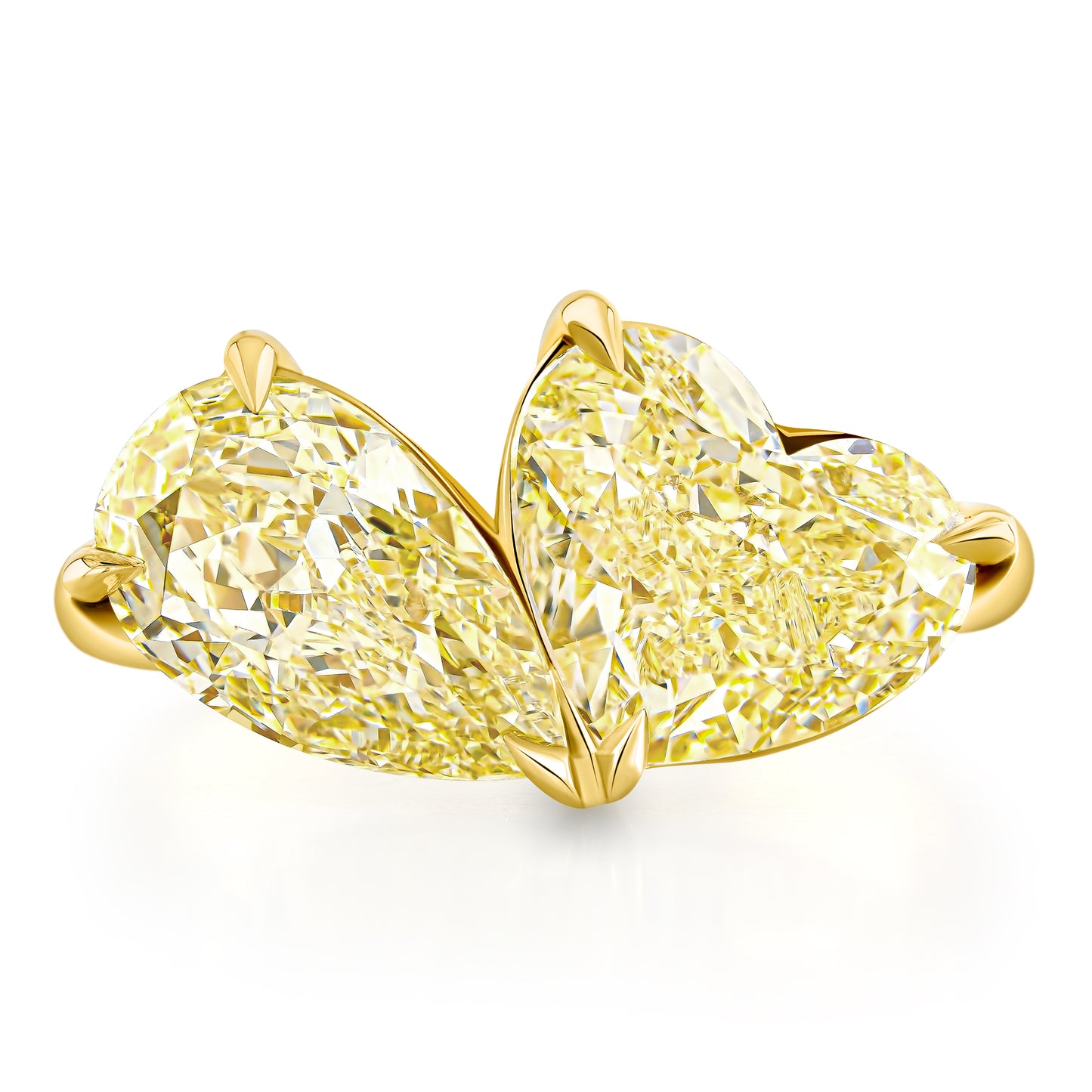 Fancy Yellow Diamond Twin Ring