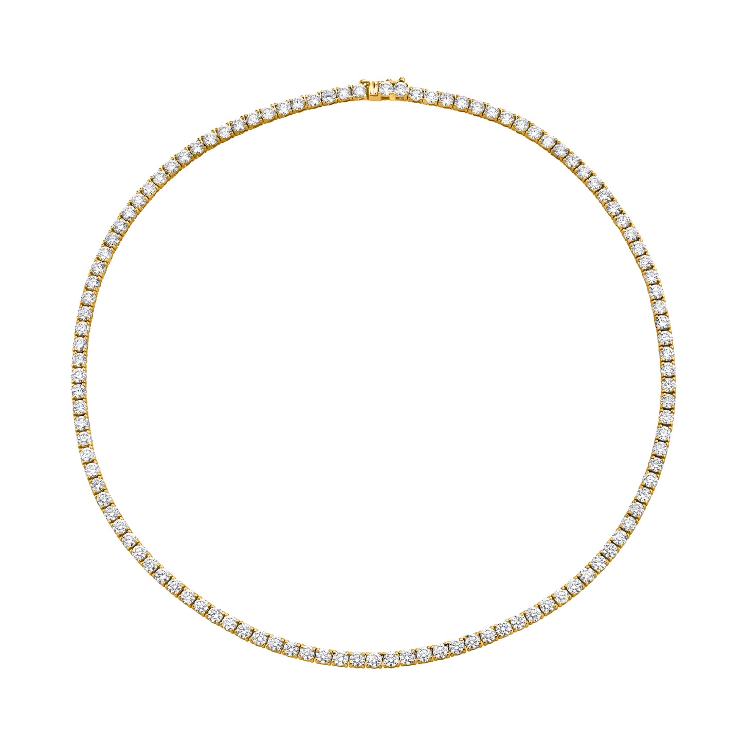 Signature Round Diamond Tennis Necklace