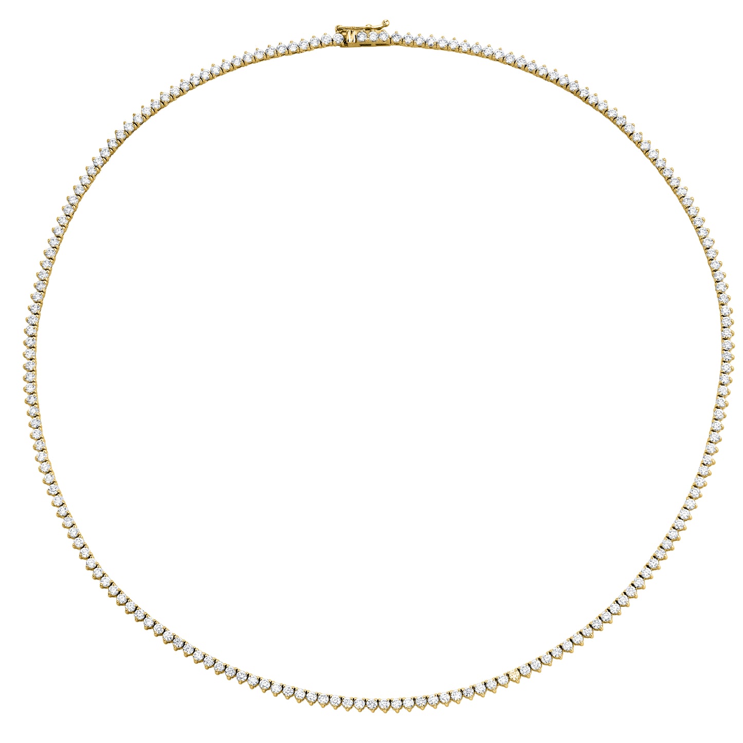 Classic Round Diamond Tennis Necklace