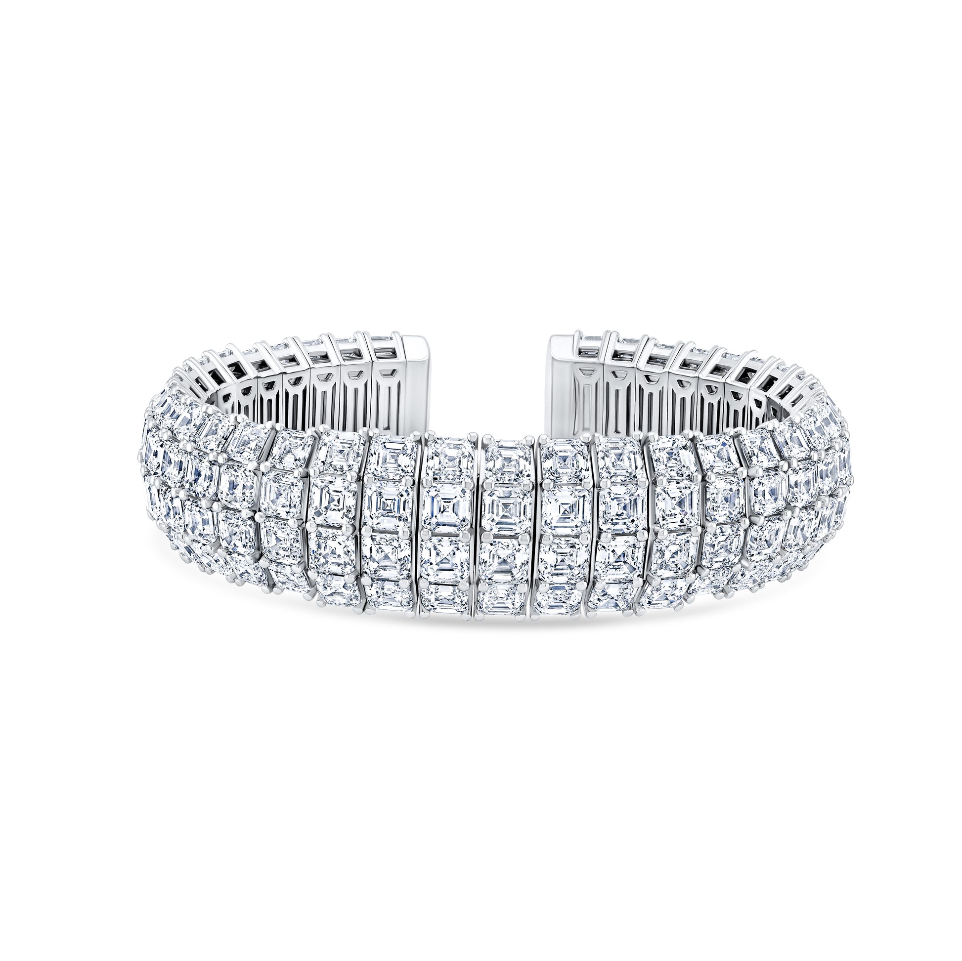 4 row asscher cuff