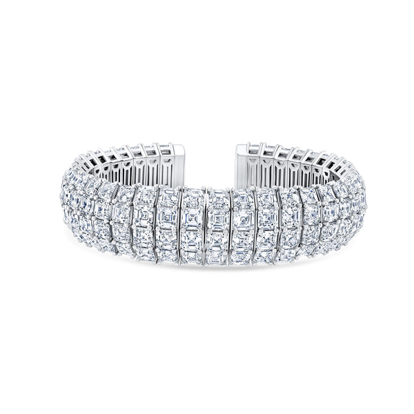 4 row asscher cuff