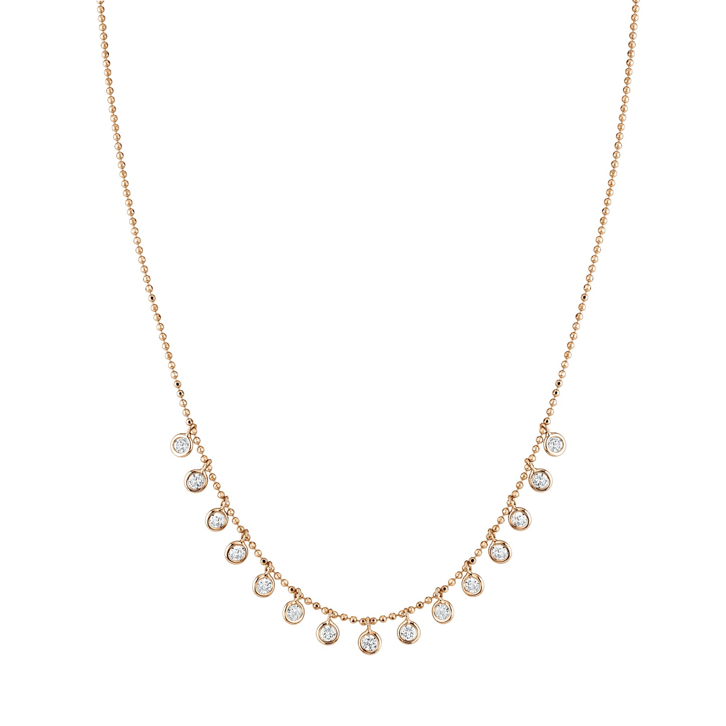 Diamond Bezel Drip Necklace