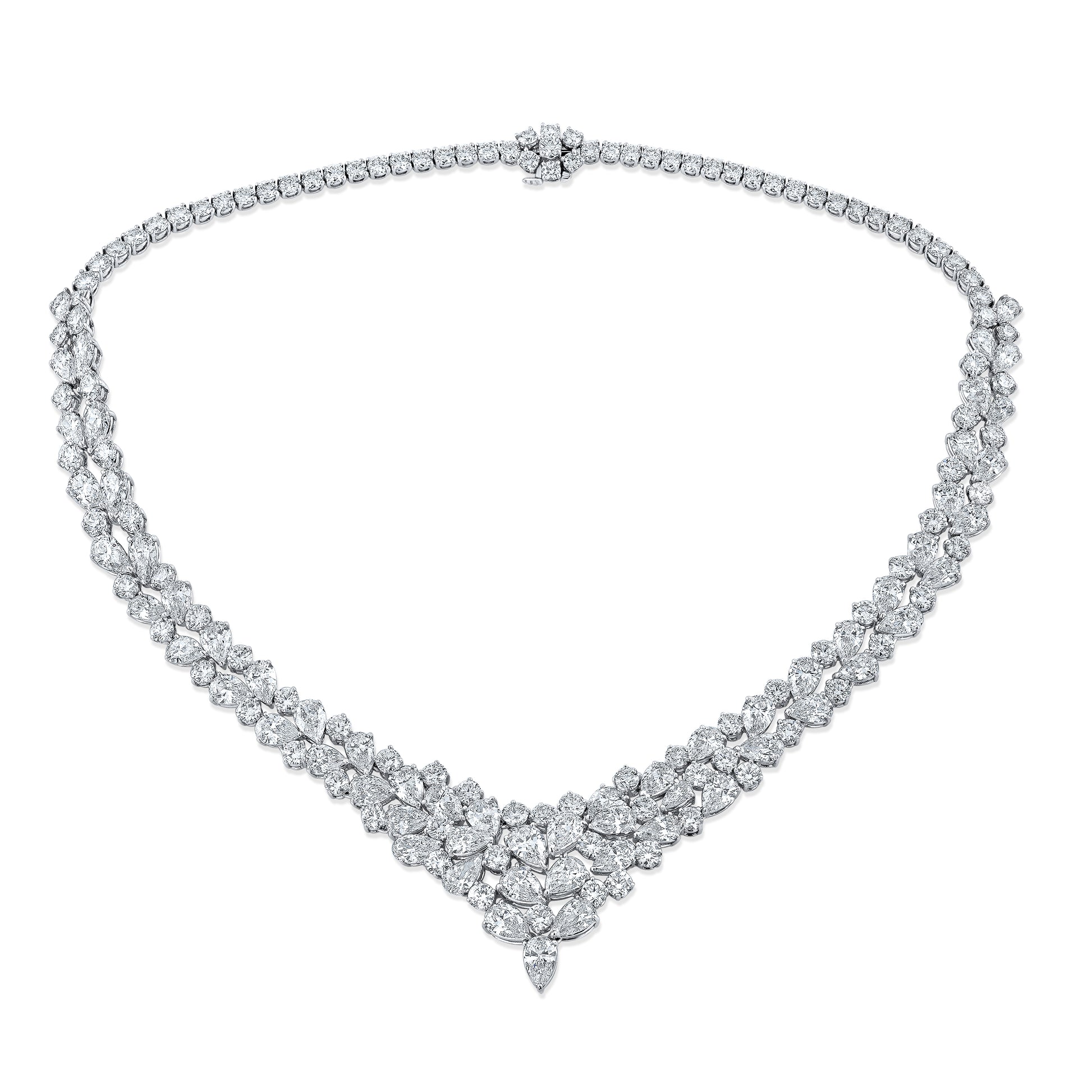 56.91 Carat Diamond Statement Necklace by Norman Silverman