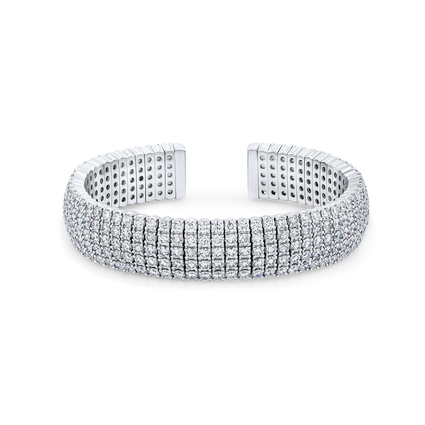 bracelet with multiple rows of diamonds 