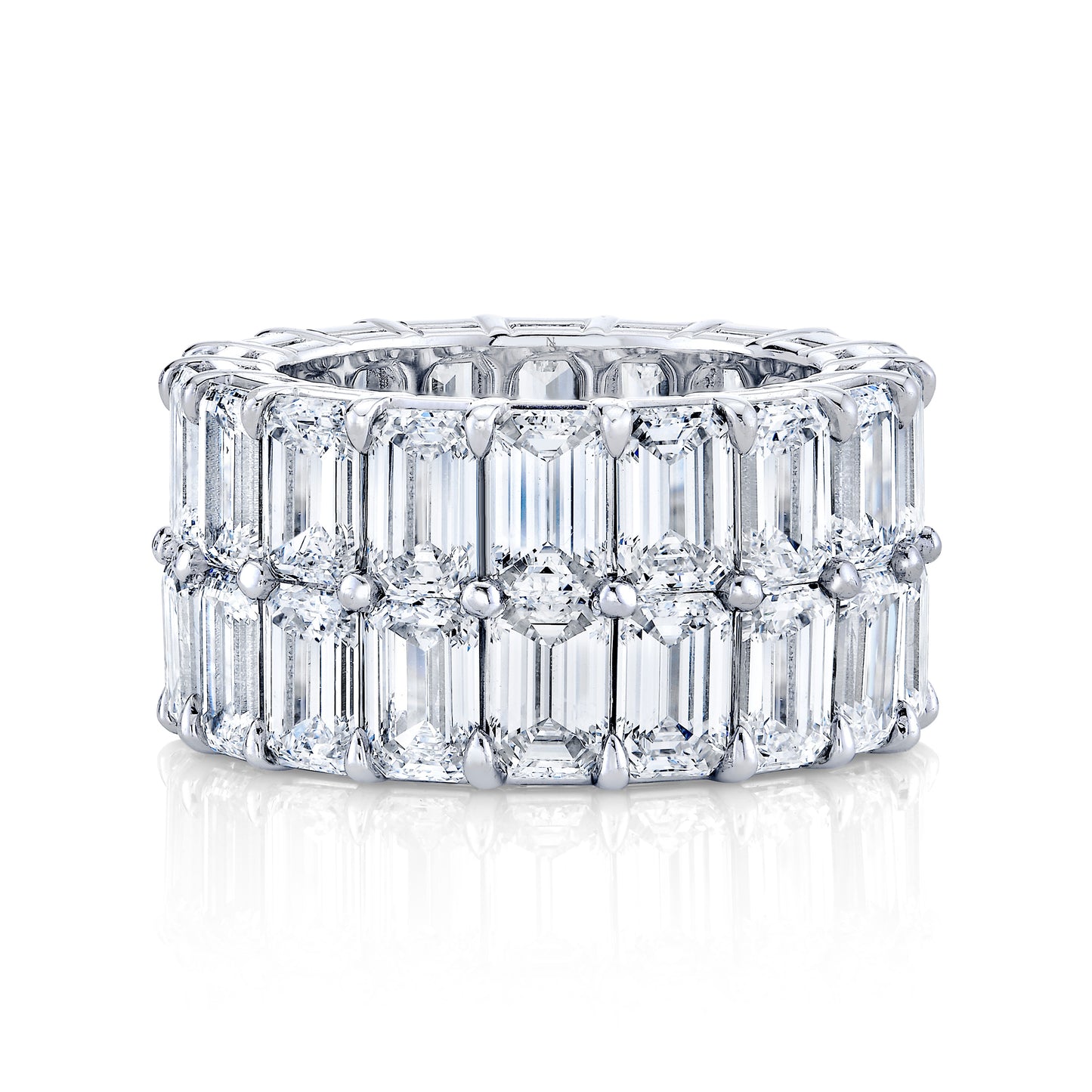 Double Row Diamonds Eternity Band