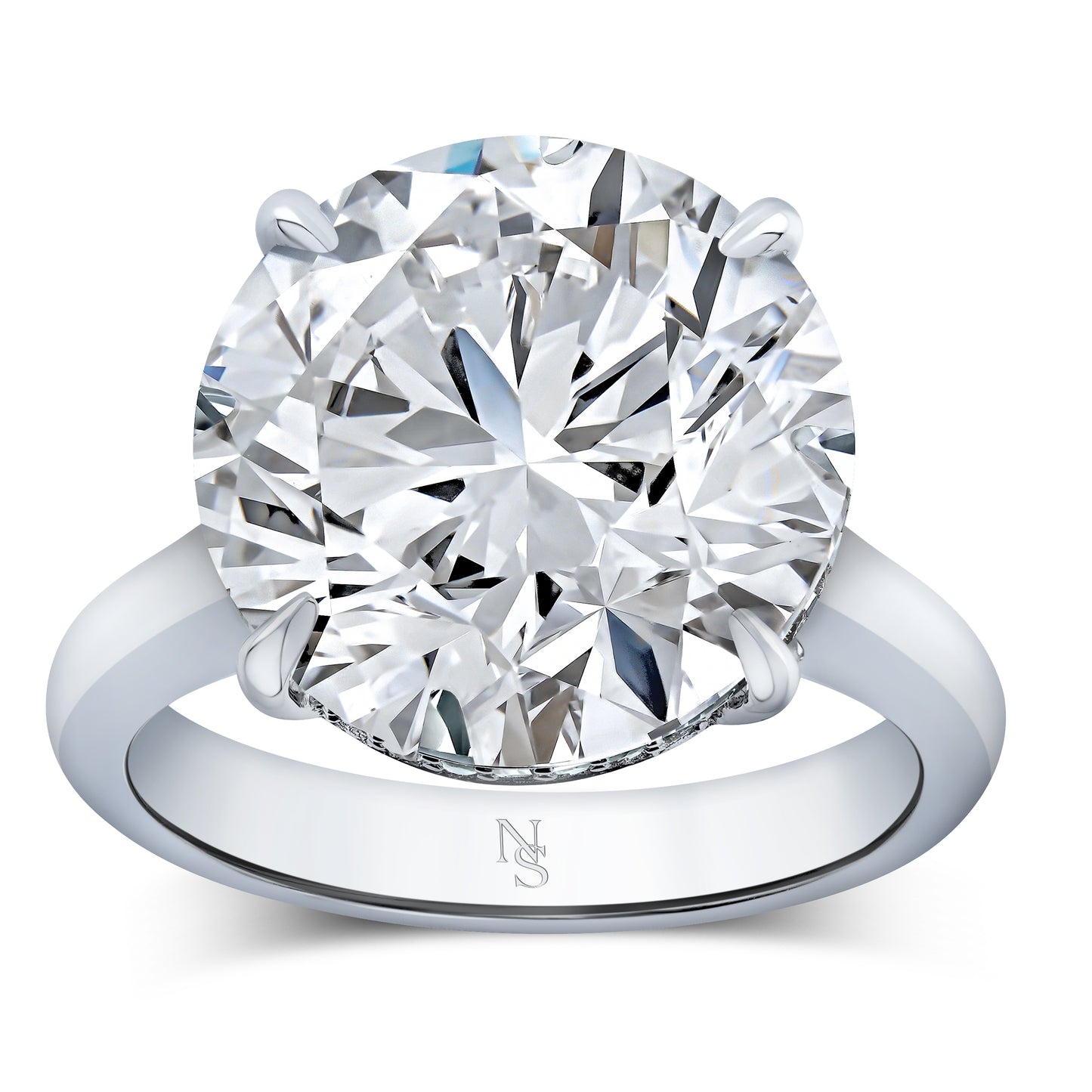 10.12 Carat Round Diamond Solitaire Ring