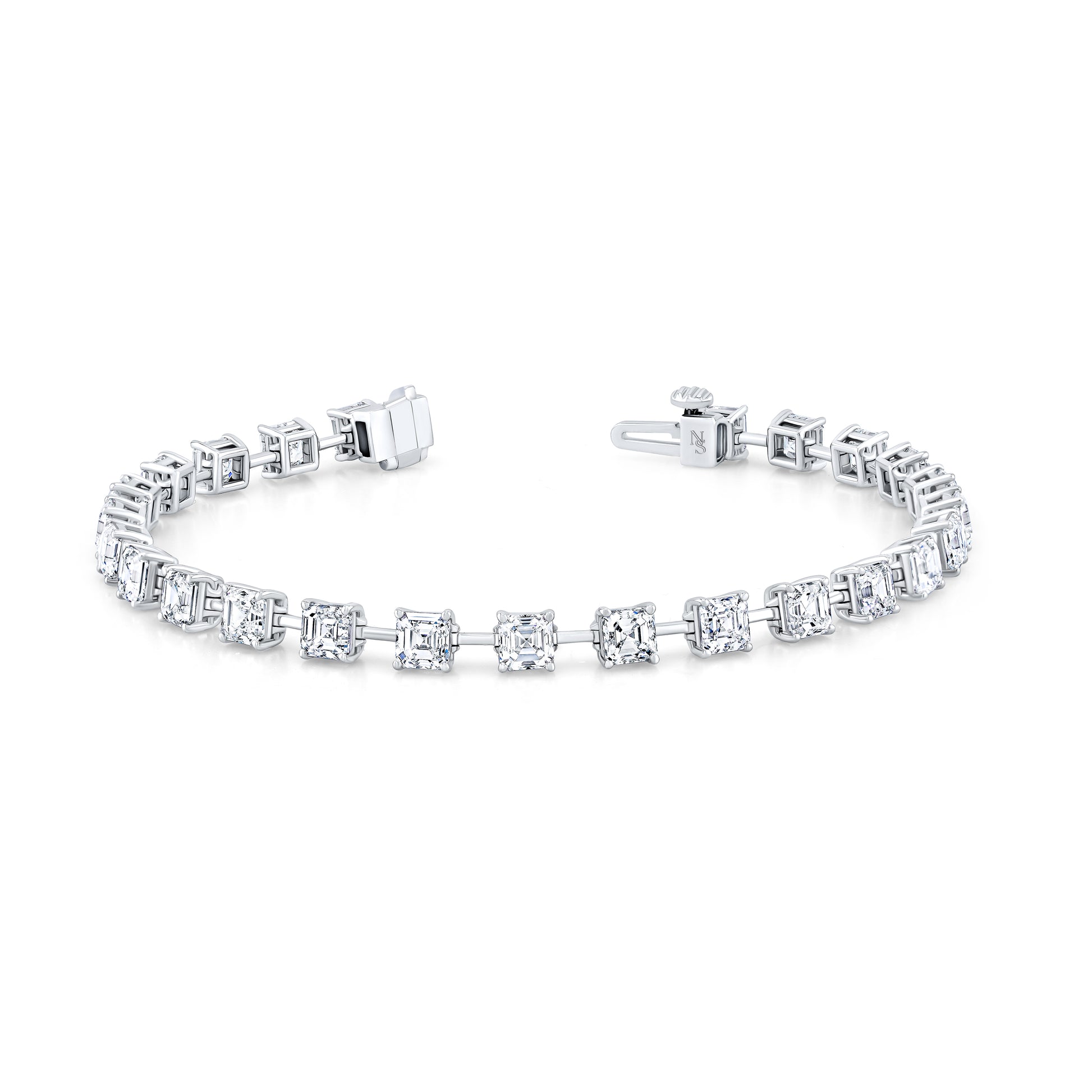 Asscher bar bracelet