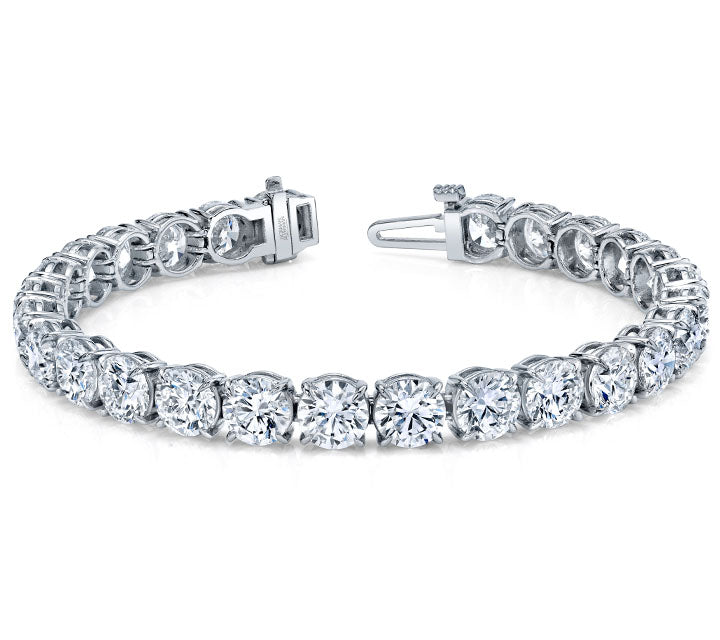 Round Straight Line Diamond Bracelet