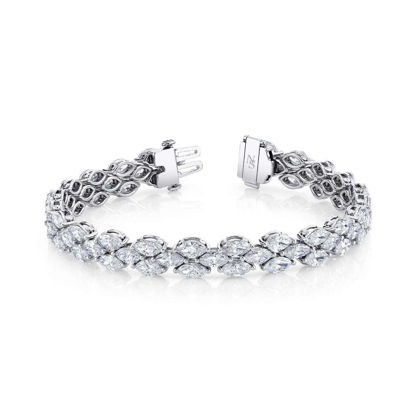 Triple Row Marquise Bracelet