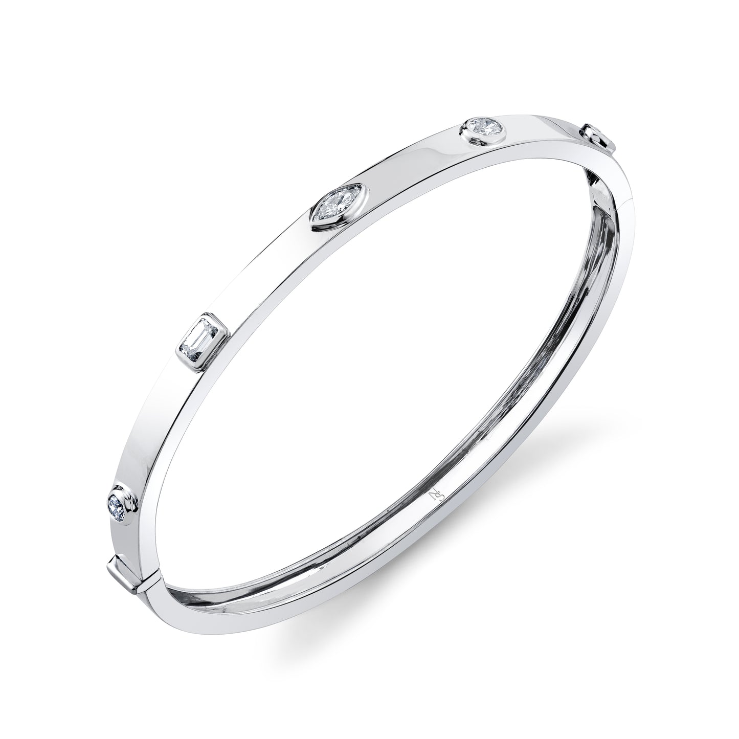 Bangle with Fancy Shape Diamonds