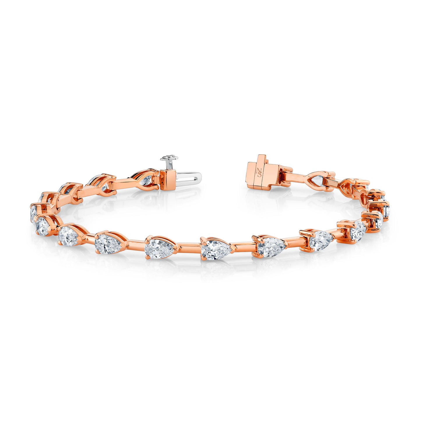 Pear Diamond Bar Bracelet