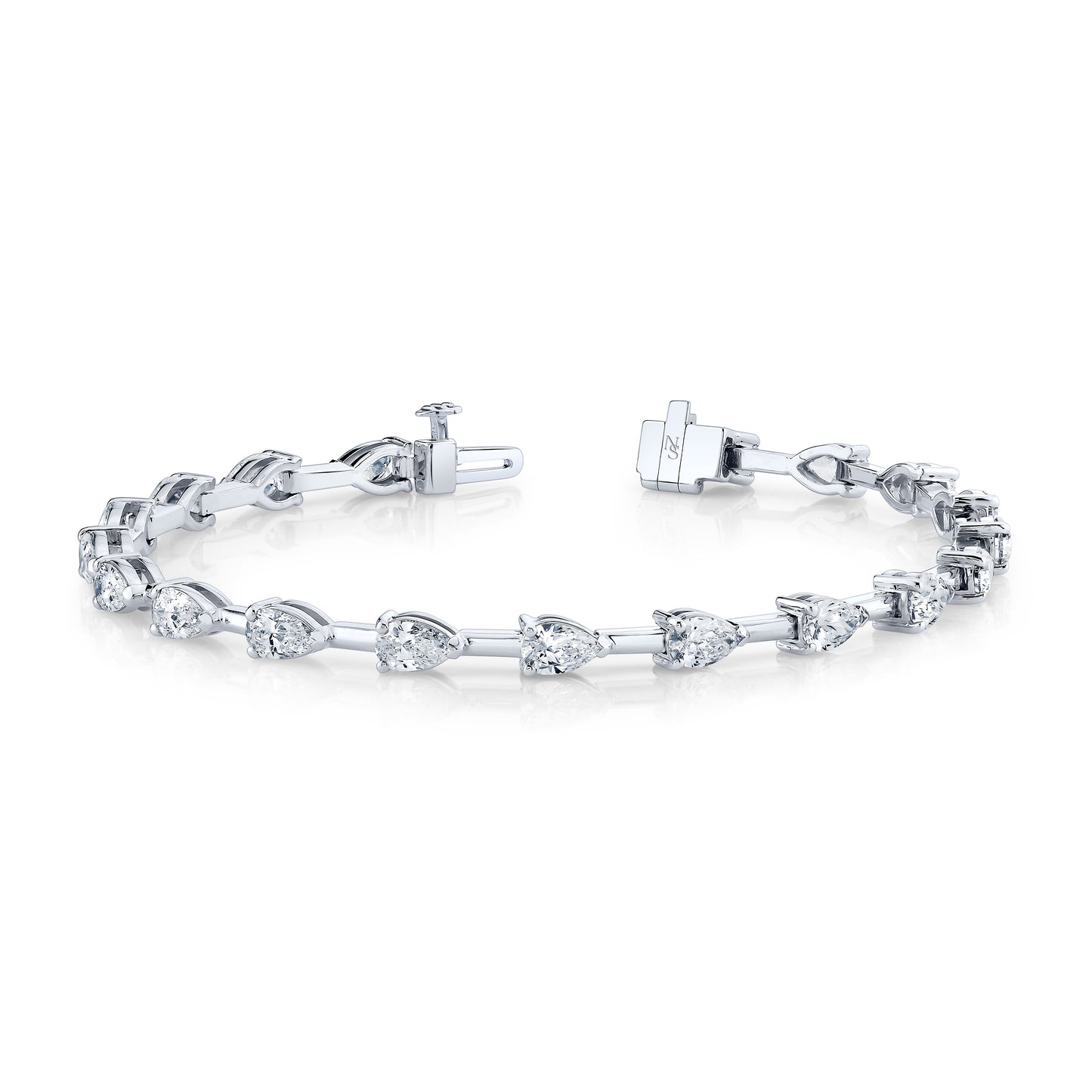 Pear Diamond Bar Bracelet