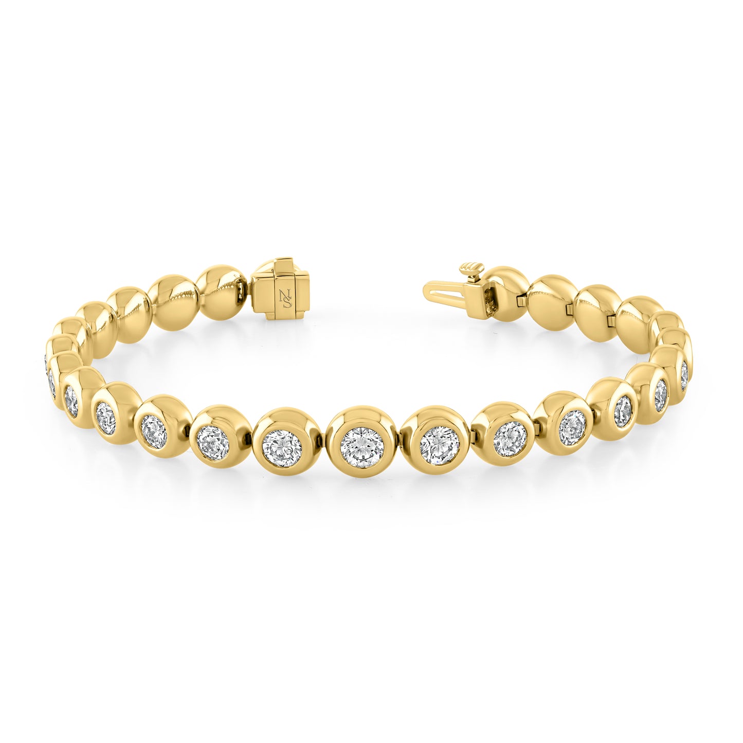 Bezel Set Round Diamond Bracelet