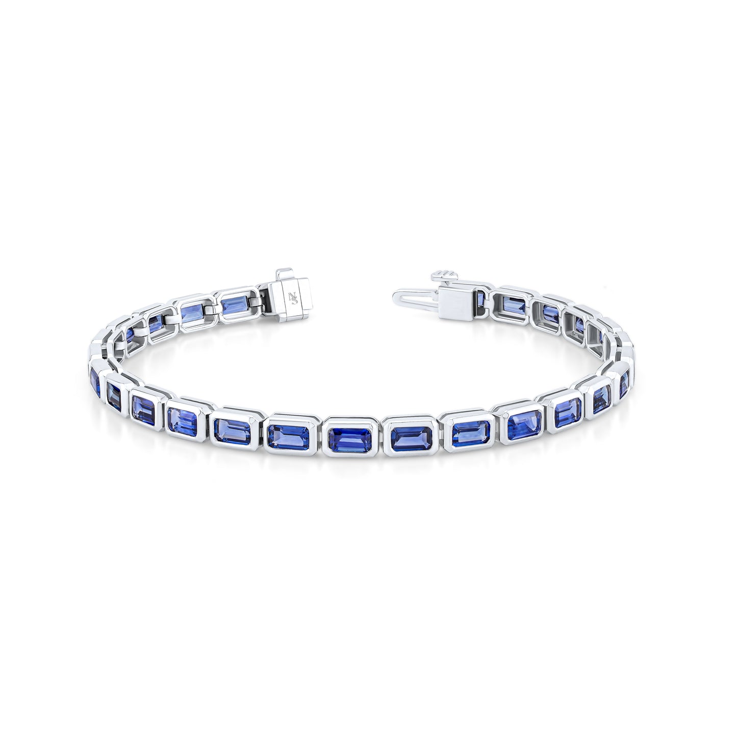 East West Sapphire Bezel Set Bracelet