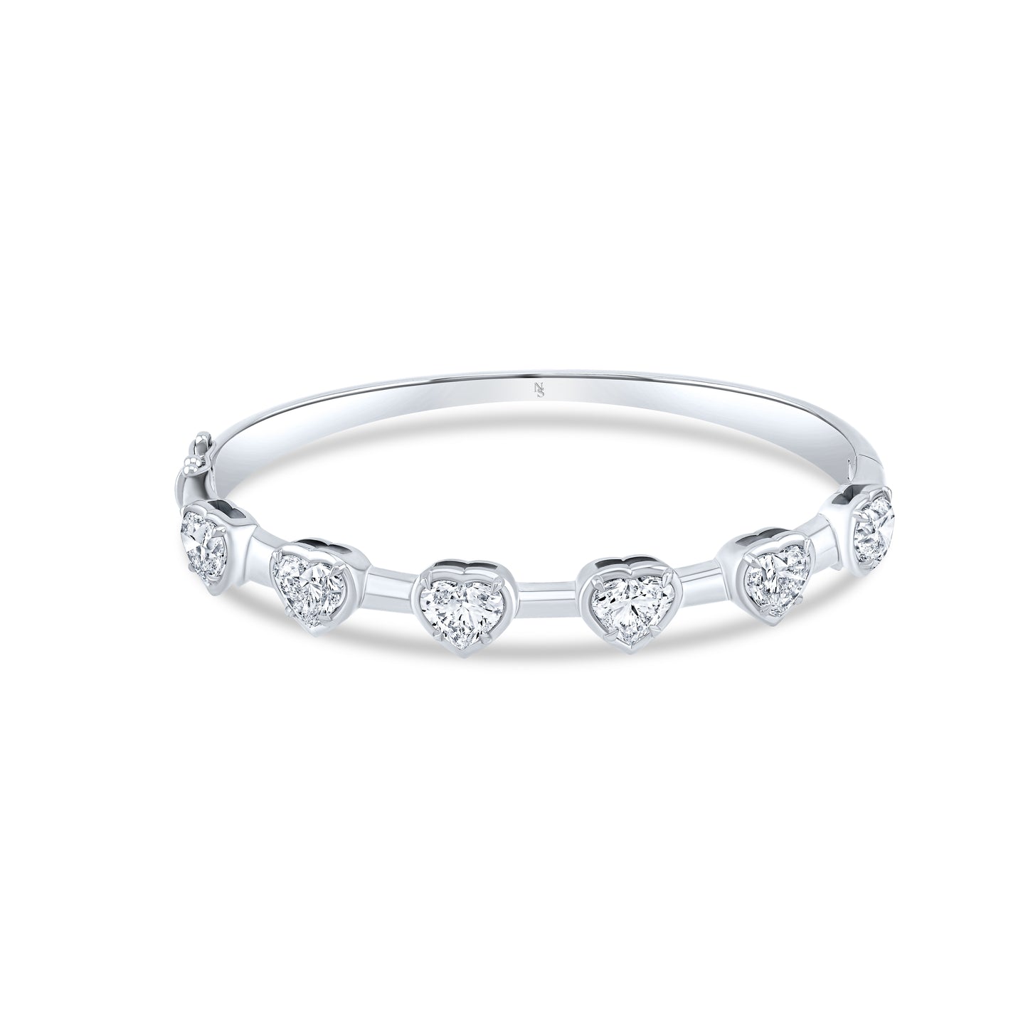 Heart Shape Diamond Bangle