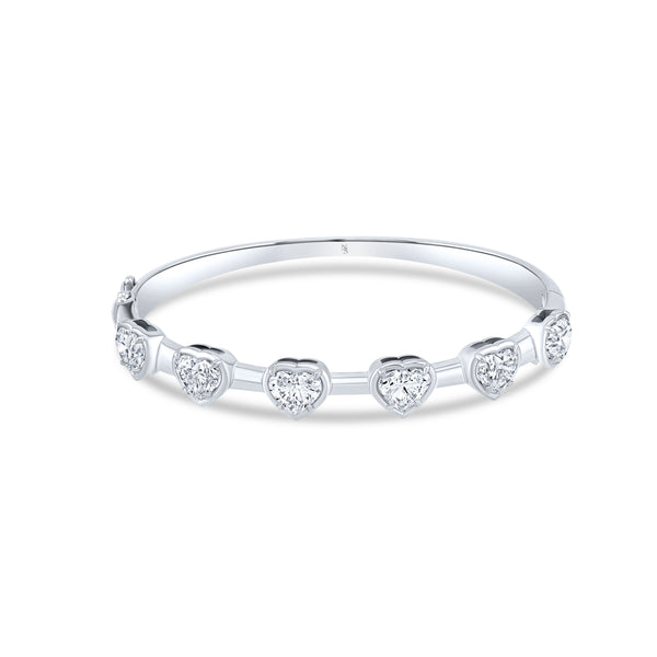 Heart Shape Diamond Bangle