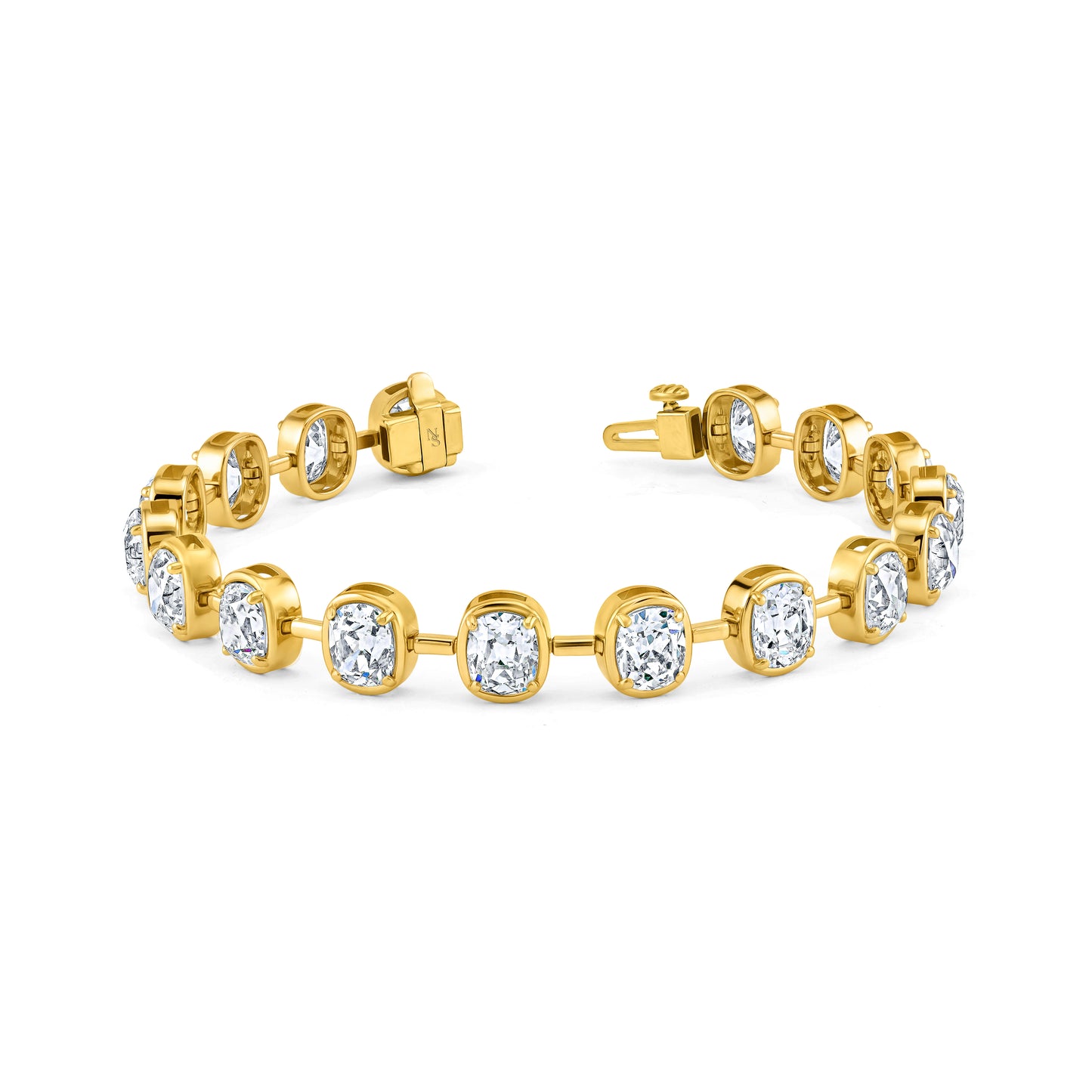 Cushion Diamond Bar Bracelet