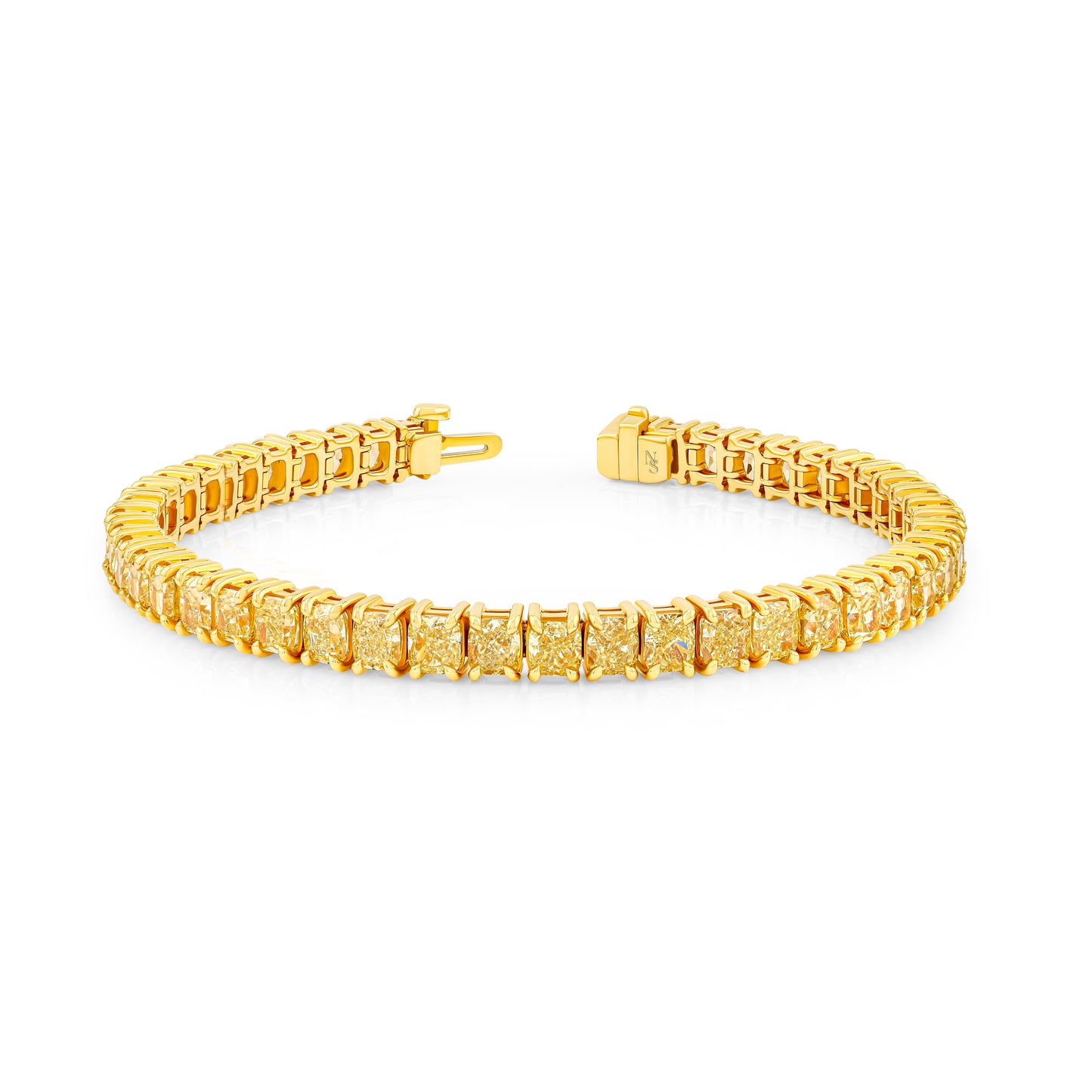 Fancy Yellow Cushion Diamond Bracelet