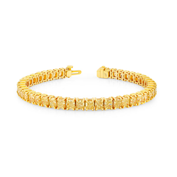 Fancy Yellow Cushion Diamond Bracelet