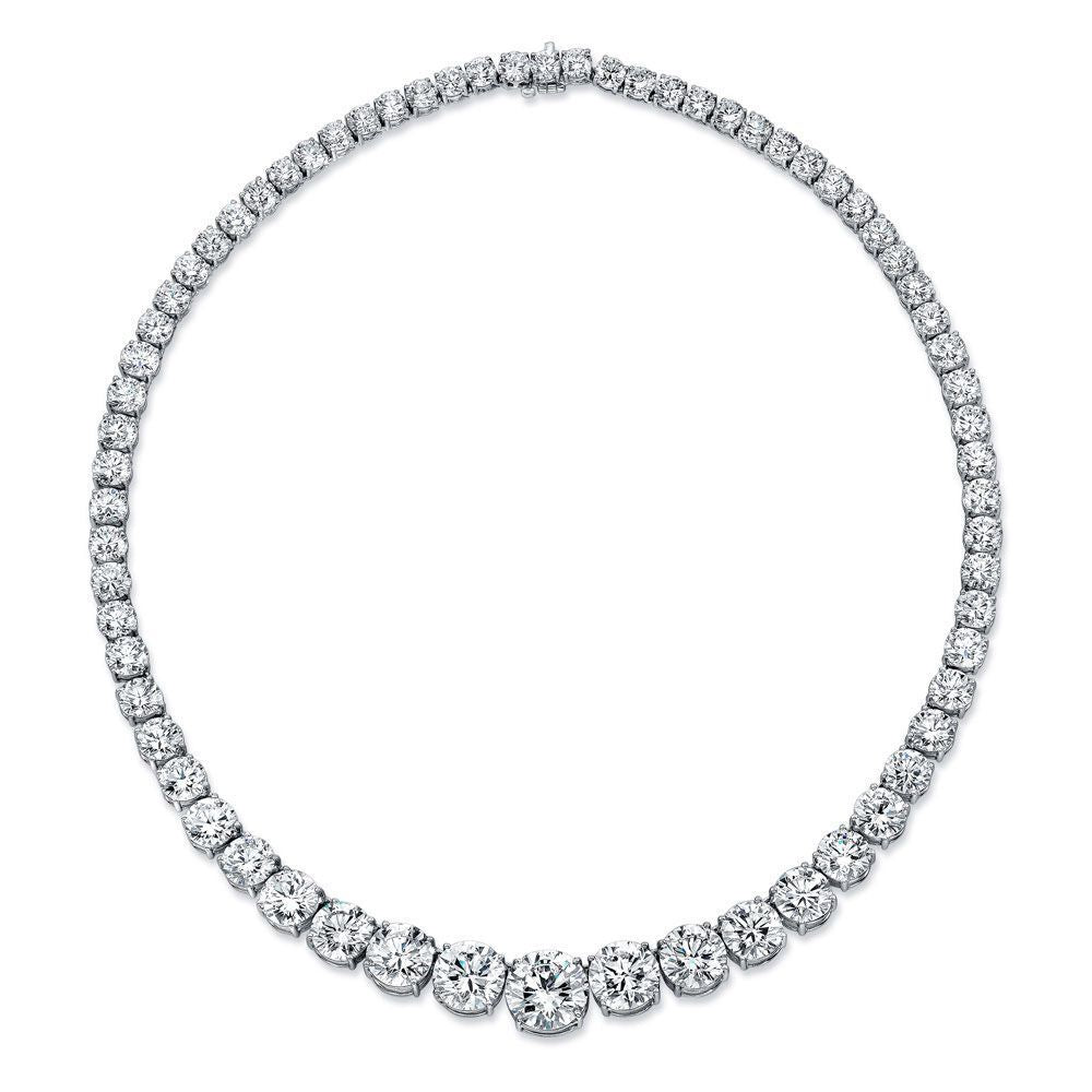 69.67 Carat  Diamond Riviera Necklace