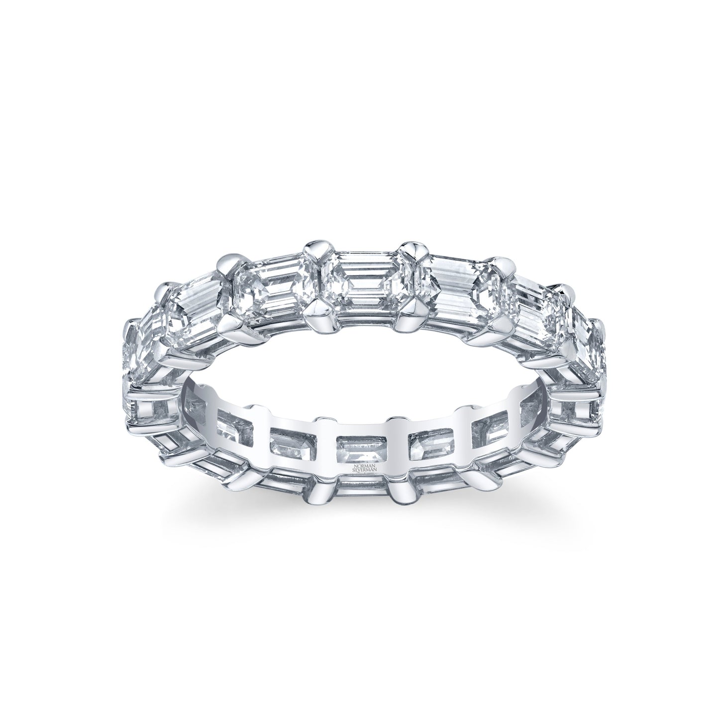 East West Emerald Cut Eternity Band