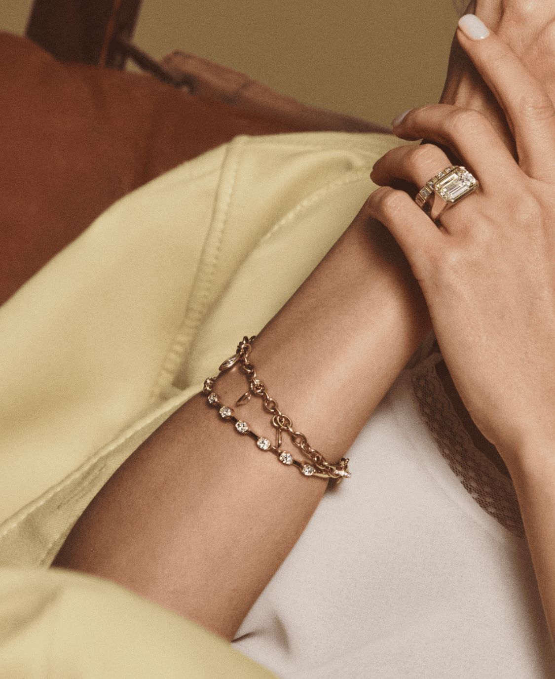 East West Oval Cut Bar Bangle Bracelet