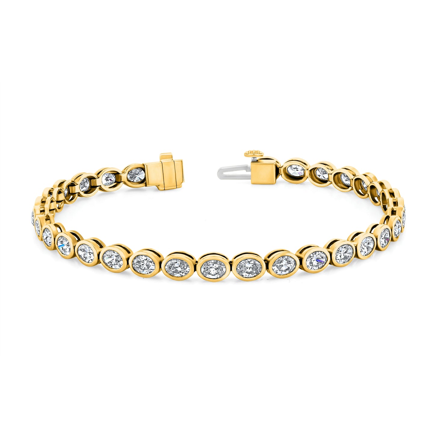 East West Oval Diamond Tennis Bracelet