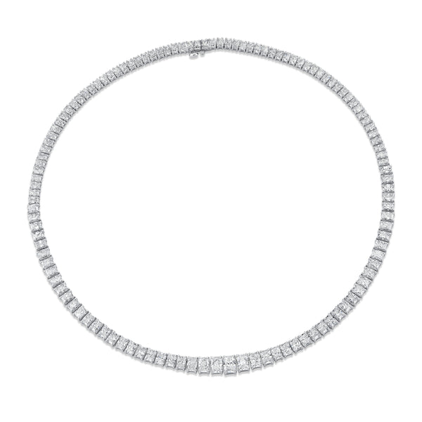 Radiant Diamond Riviera Necklace