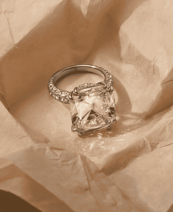 Cushion Diamond Solitaire Ring