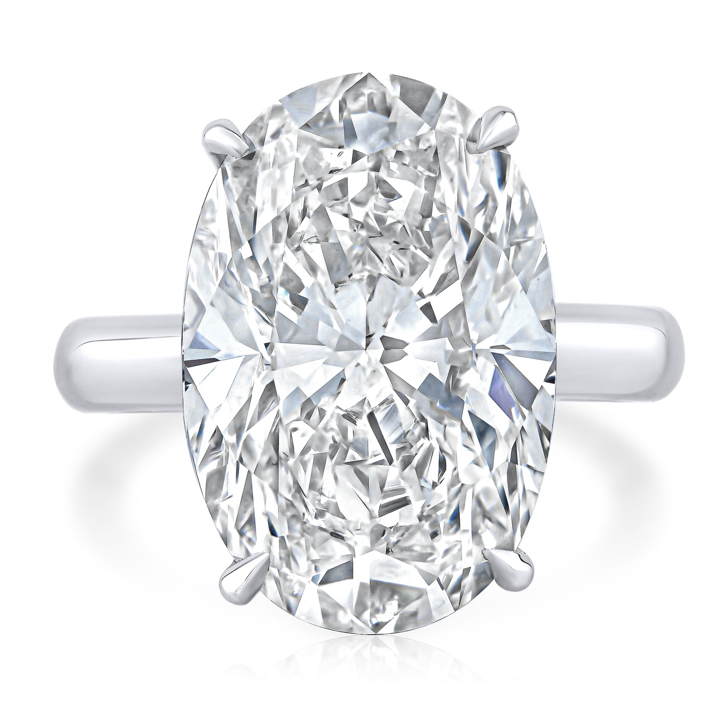 12.50 Carat Oval Diamond Solitaire Ring