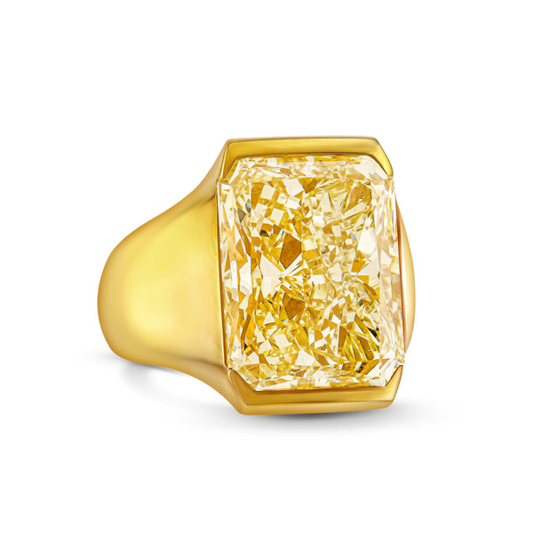 Yellow Radiant Diamond Ring