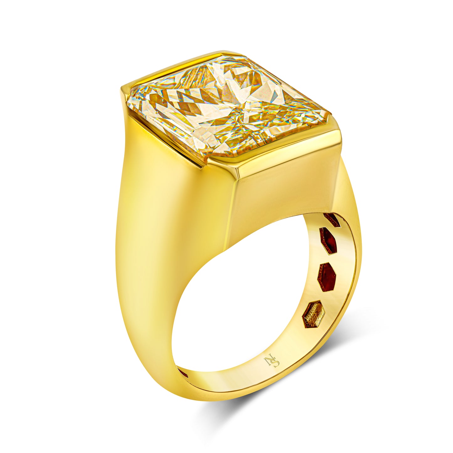 Yellow Radiant Diamond Ring