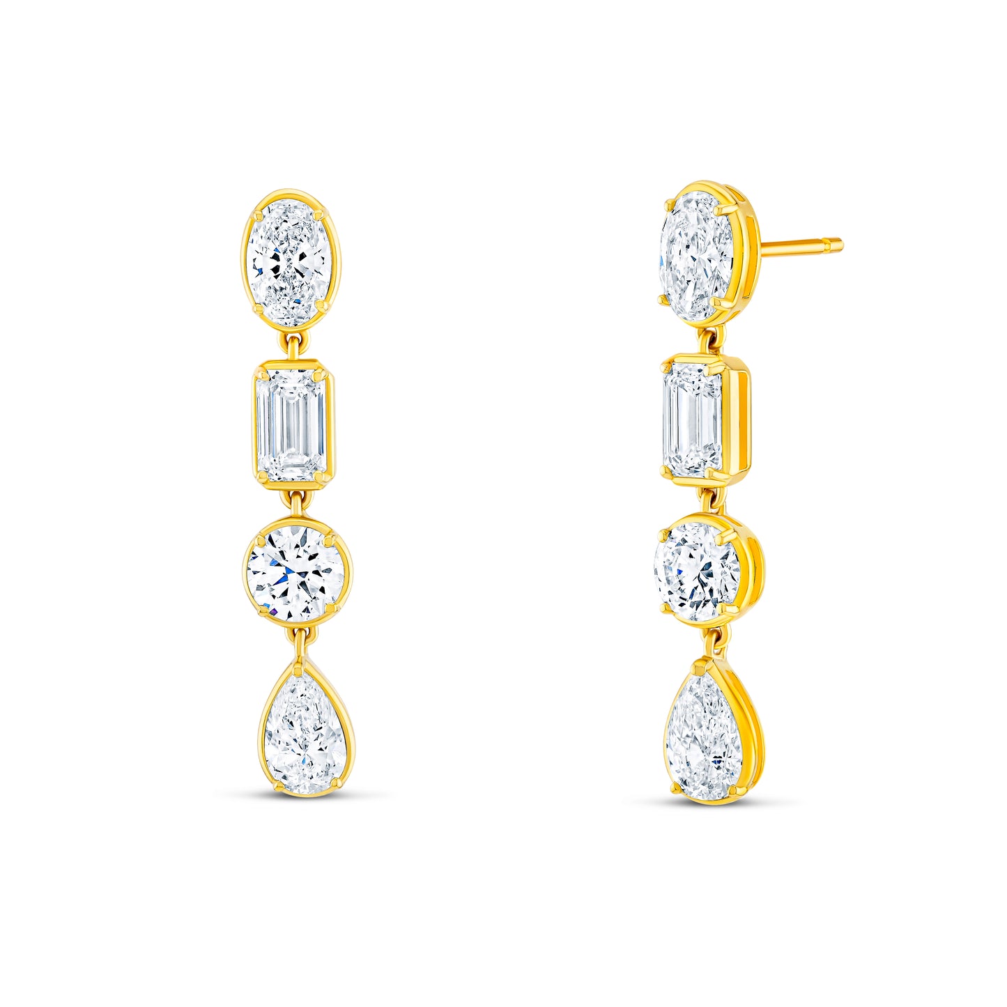 Mixed Shape Diamond Earrings