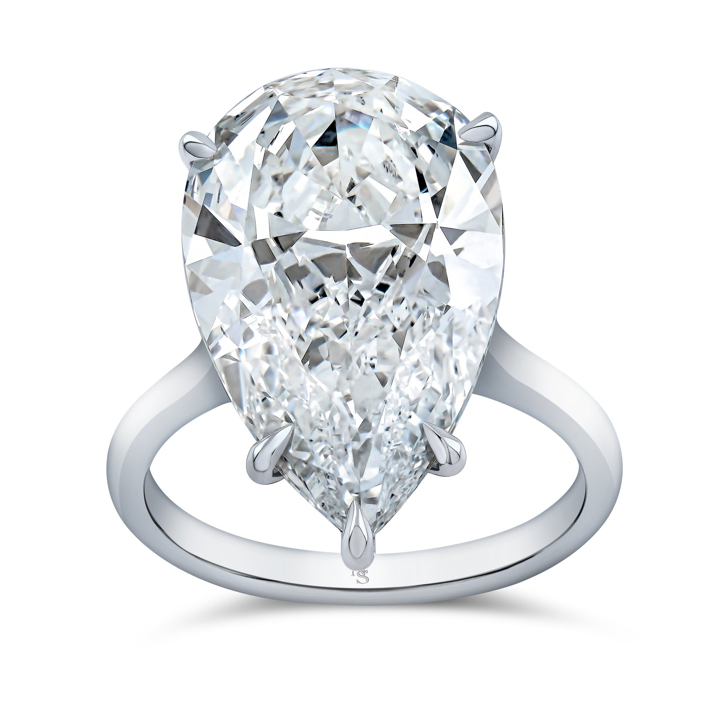 10.02 Carat Pear Diamond Solitaire Ring