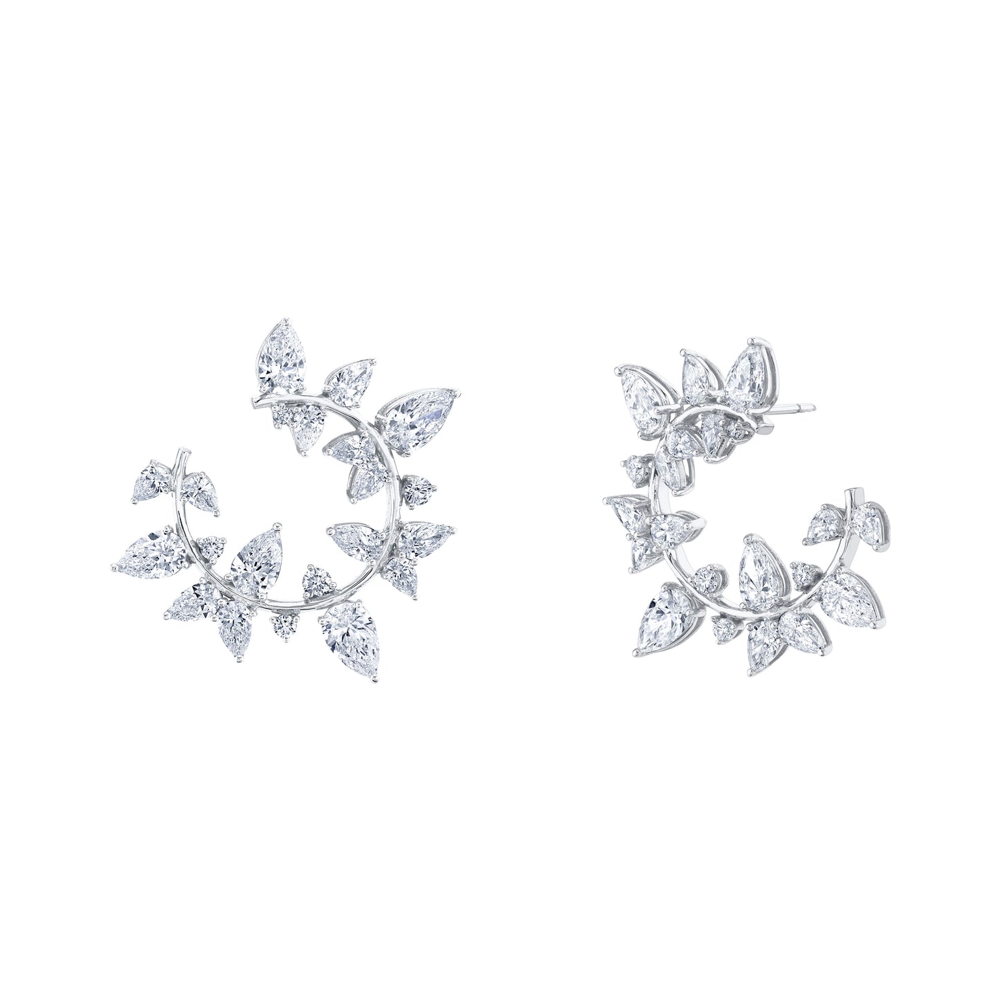 Open Vine Diamond Earrings