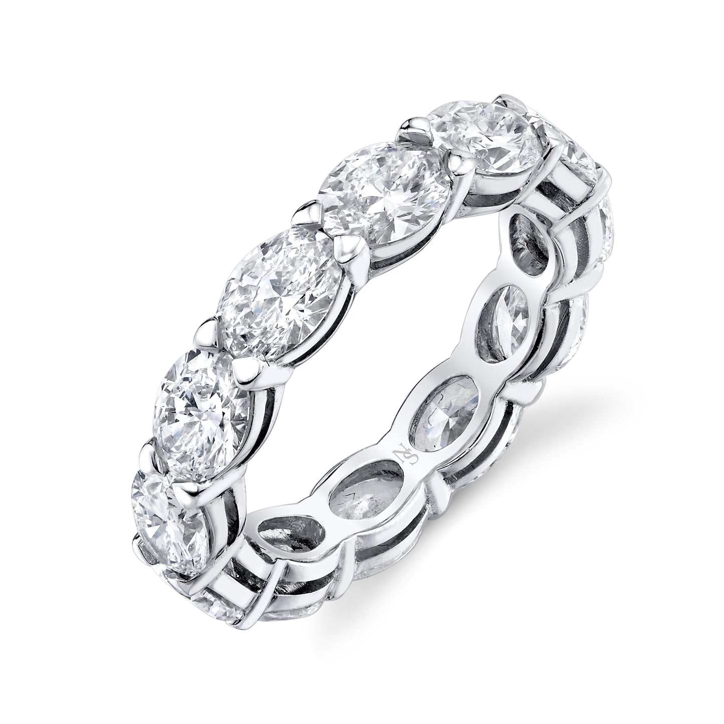 East West Oval Diamond Eternity Band