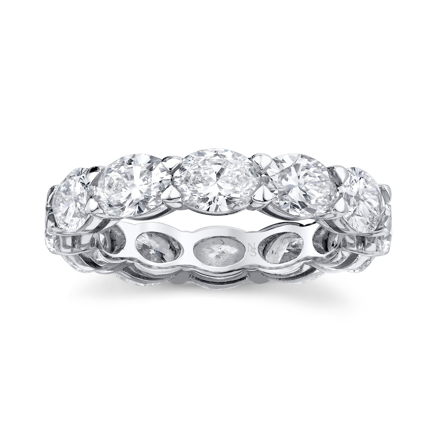 East West Oval Diamond Eternity Band