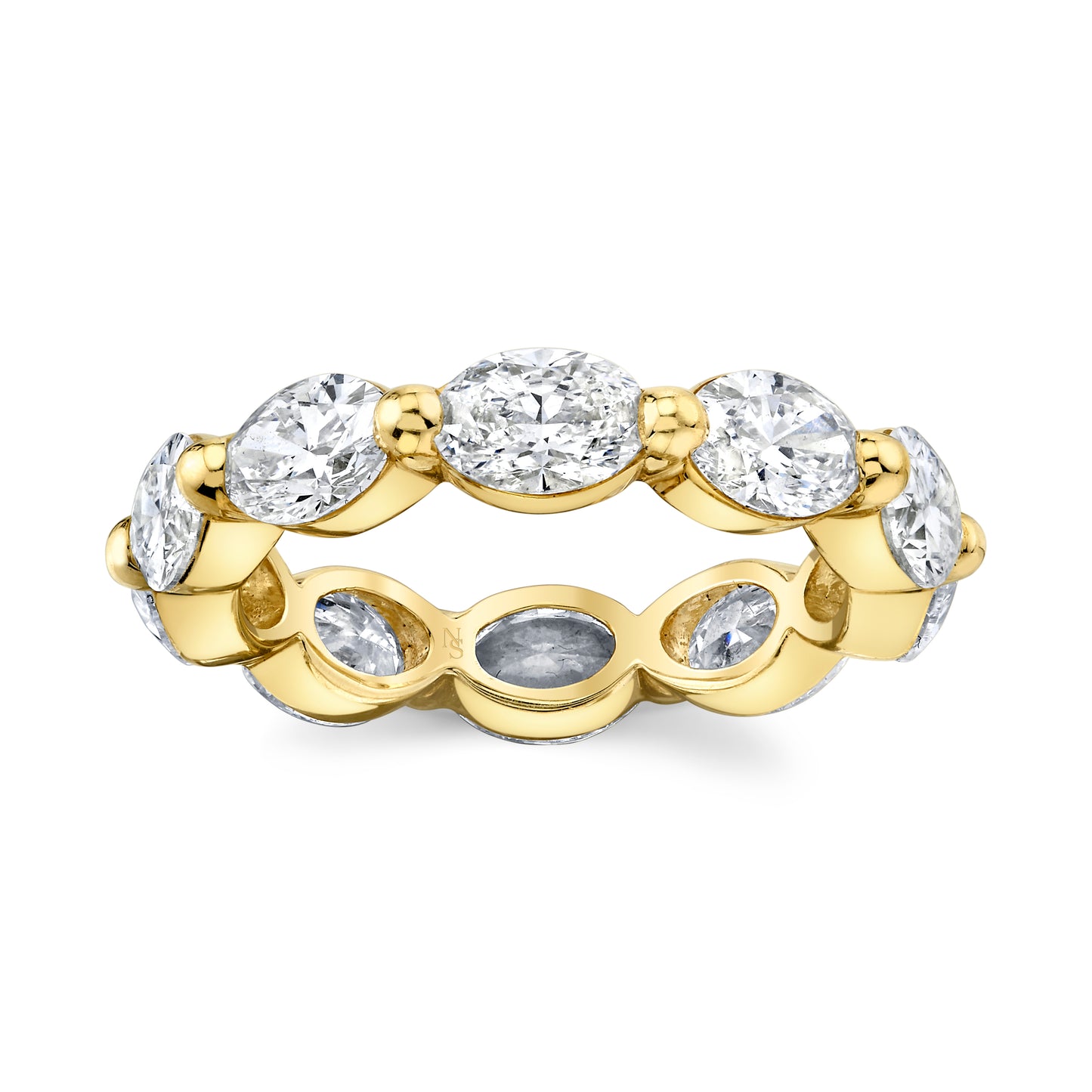 East West Oval Diamond Eternity Band