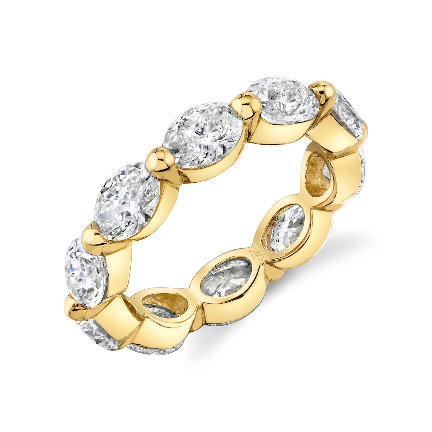 East West Oval Diamond Eternity Band