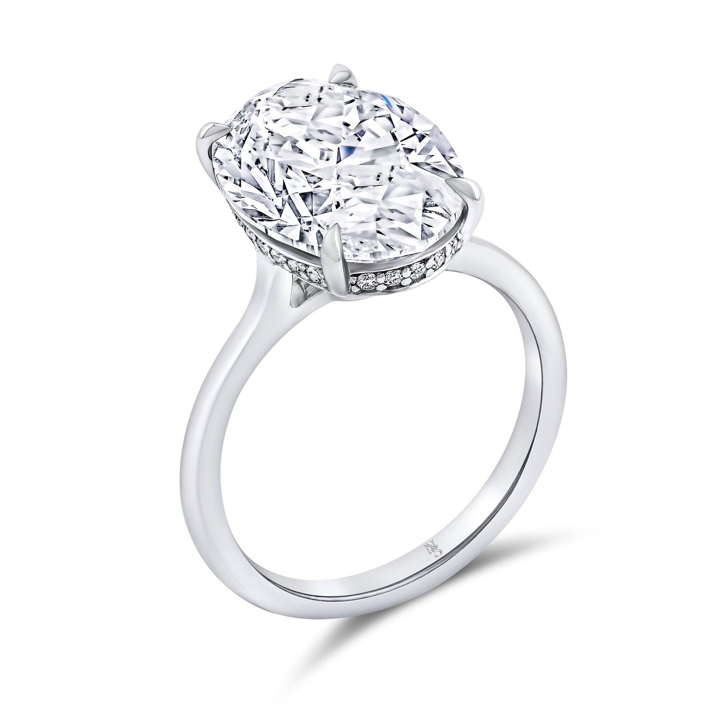 Oval Diamond Solitaire Ring