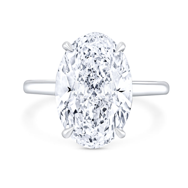 Oval Diamond Solitaire Ring