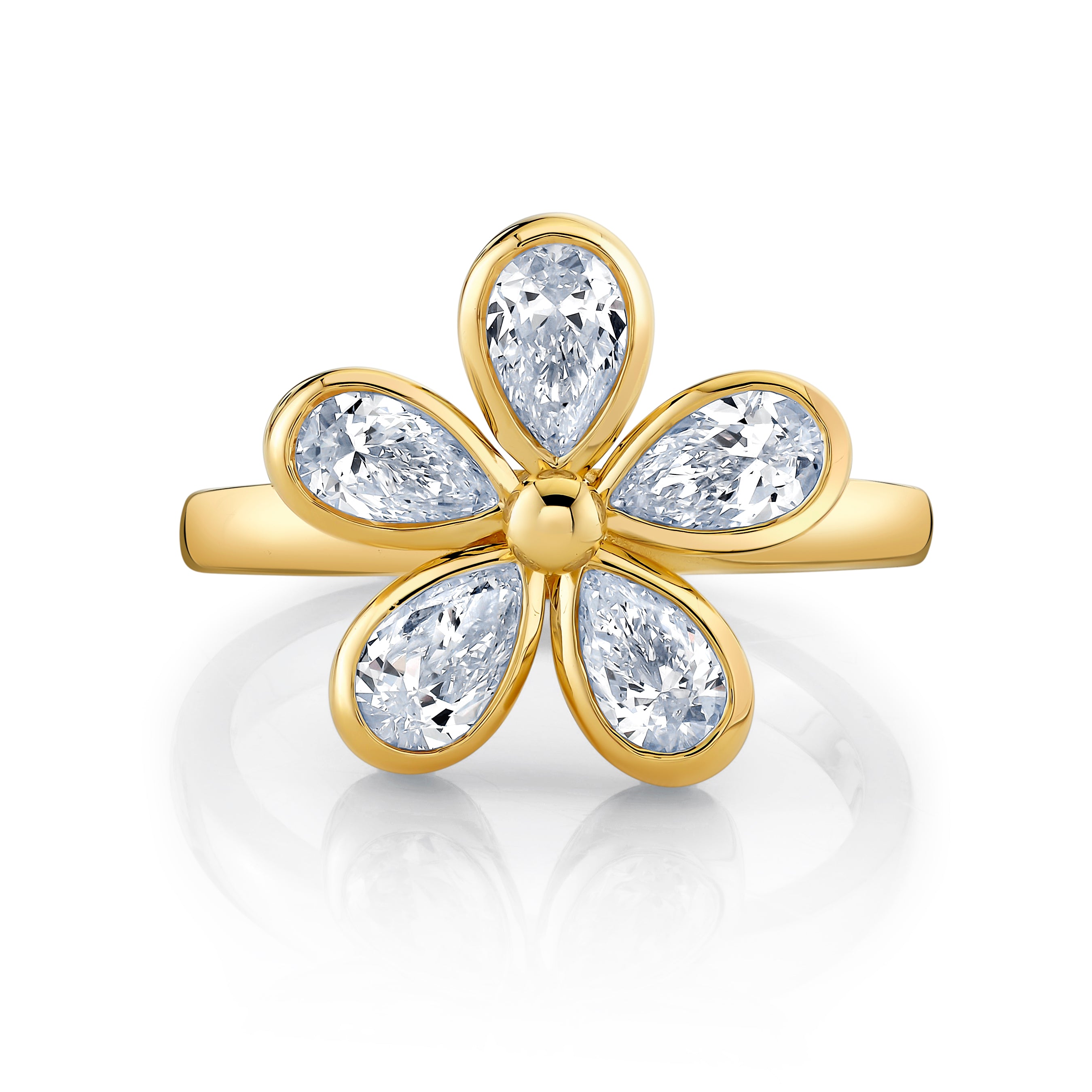 Pear Shape Flower Diamond Ring | Norman Silverman – Norman Silverman