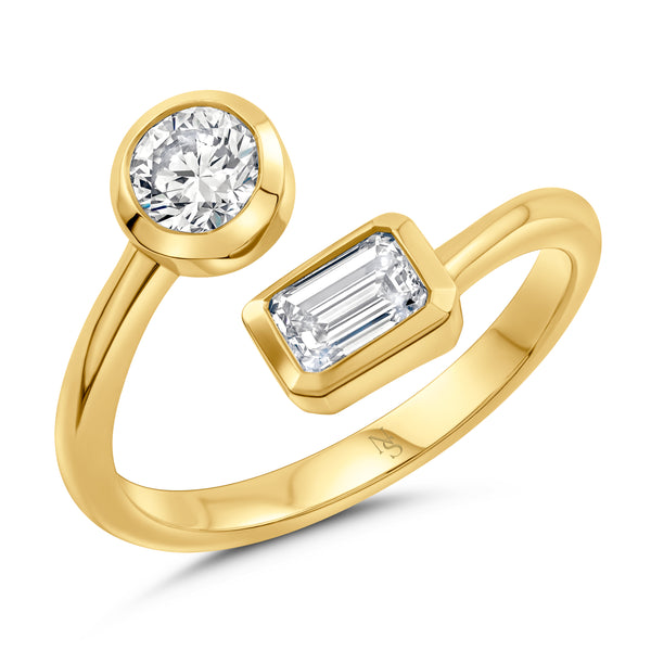 Diamond Bypass Ring