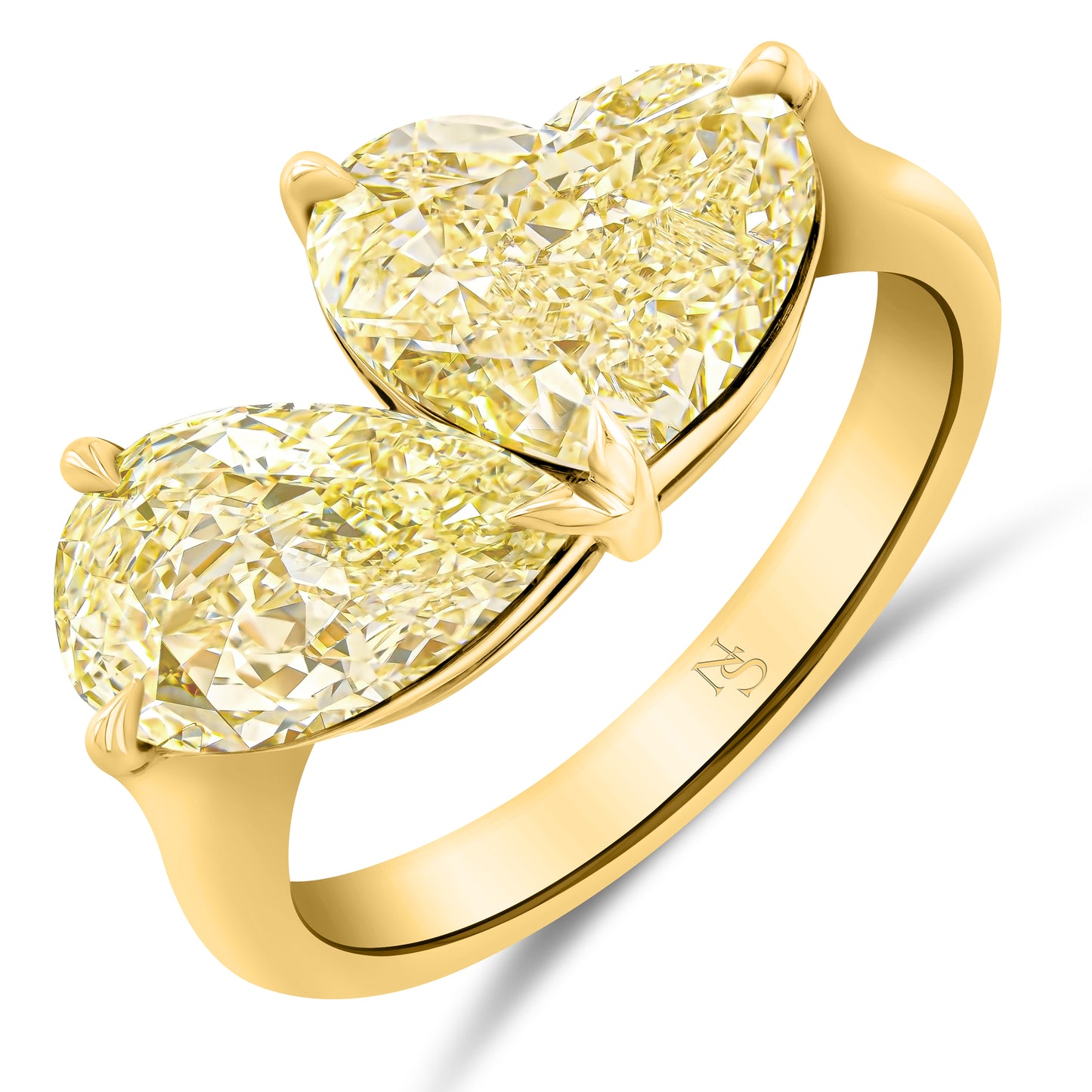 Fancy Yellow Diamond Twin Ring