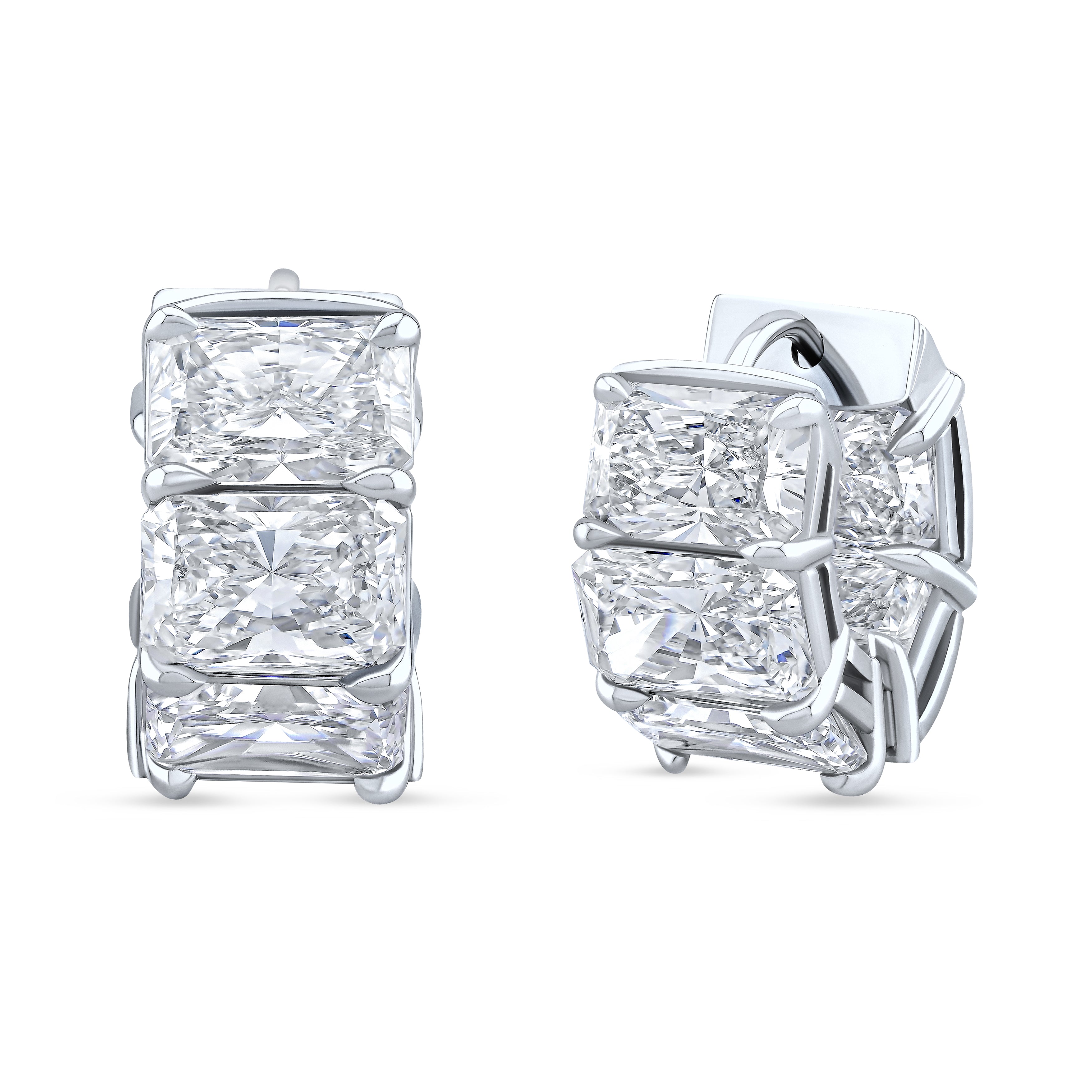 Large Radiant Diamond Huggies – Norman Silverman