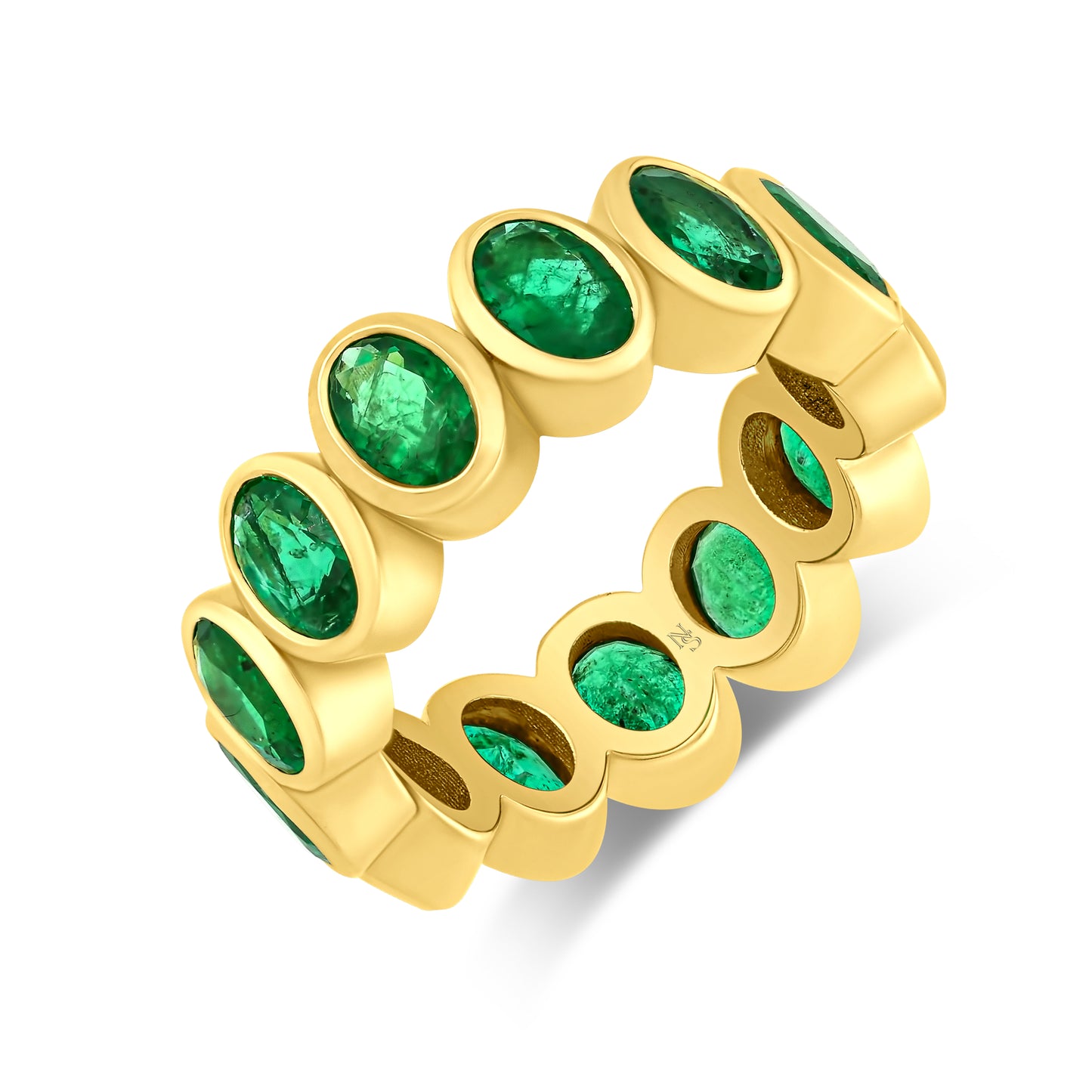 Oval Emerald Eternity Band