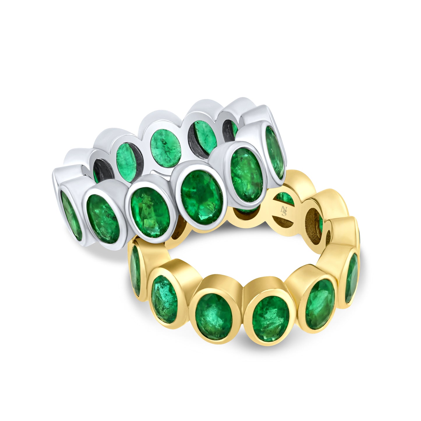 Oval Emerald Eternity Band